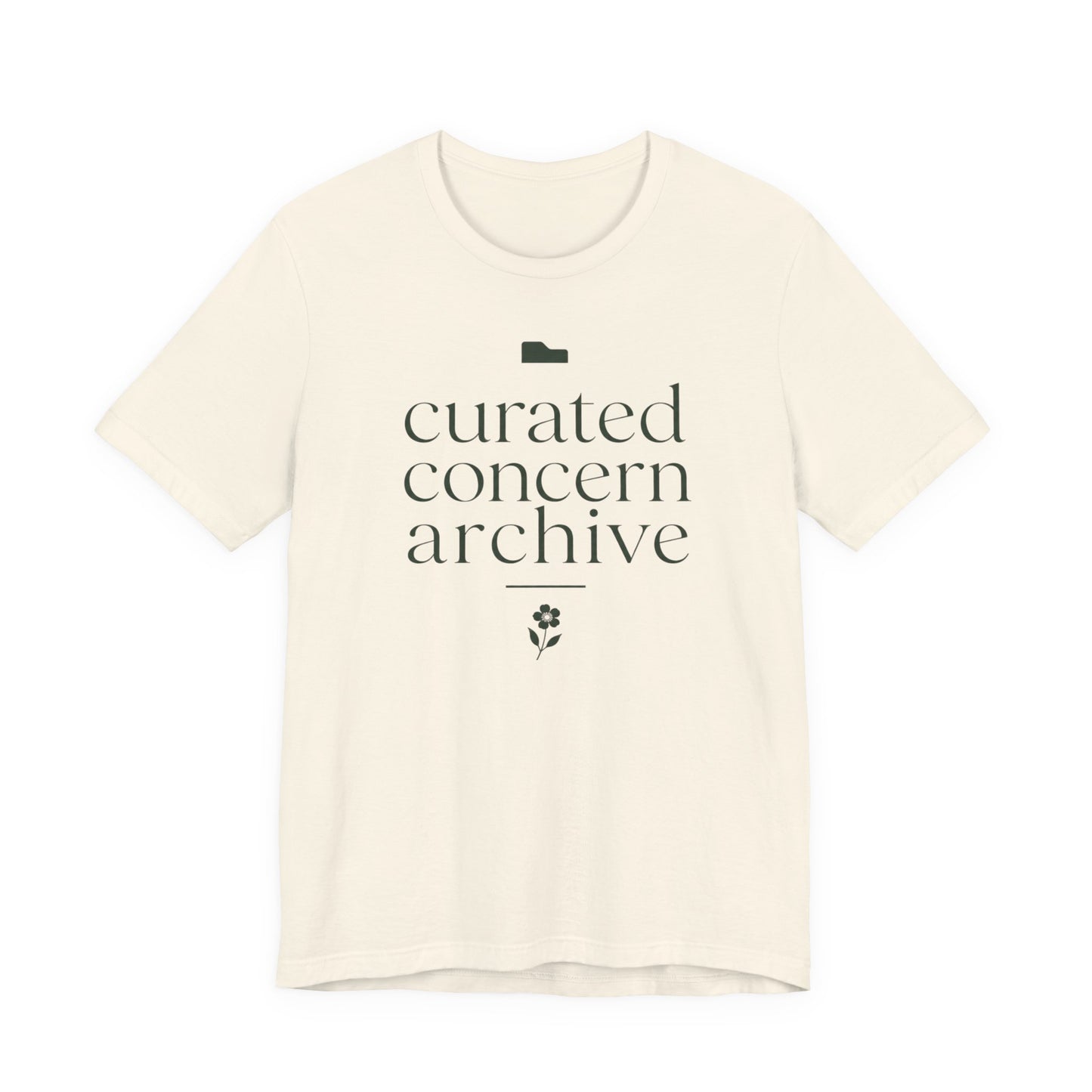 Camiseta "Archivo de Preocupaciones Curadas"