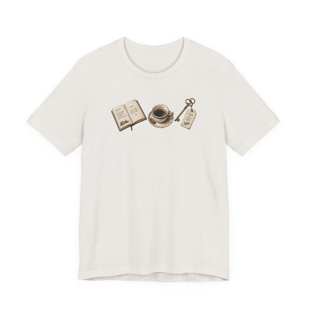 Book, Coffee, and Key T-Shirt