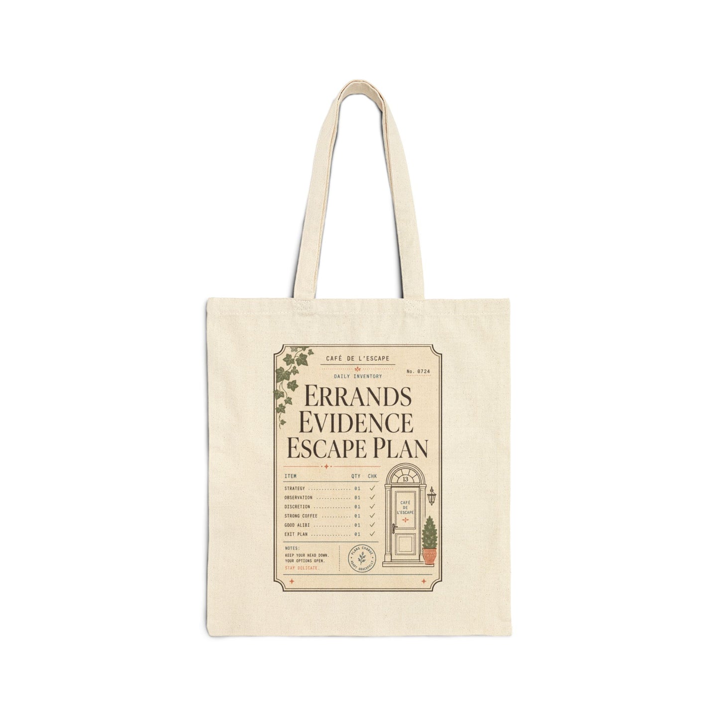 "Errands Evidence Escape Plan" Tote