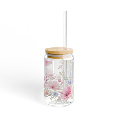 Pink Watercolor - Glass Can