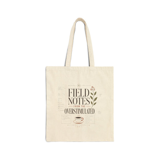 Bolso de tela "Notas de campo de la persona sobreestimulada"