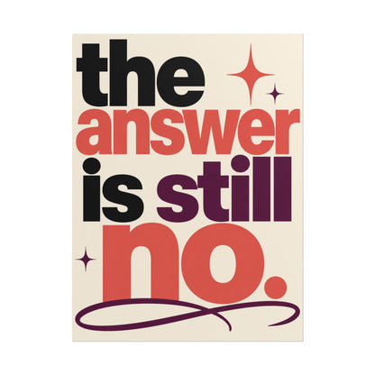 The Answer Is Still No - Poster