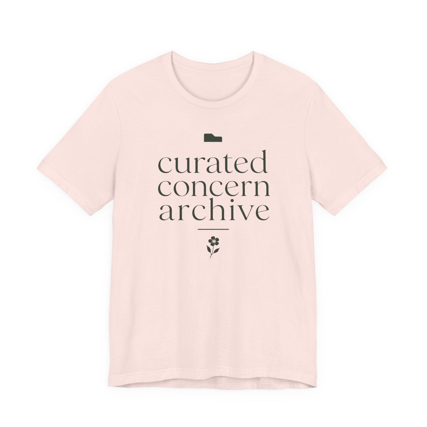 Camiseta "Archivo de Preocupaciones Curadas"