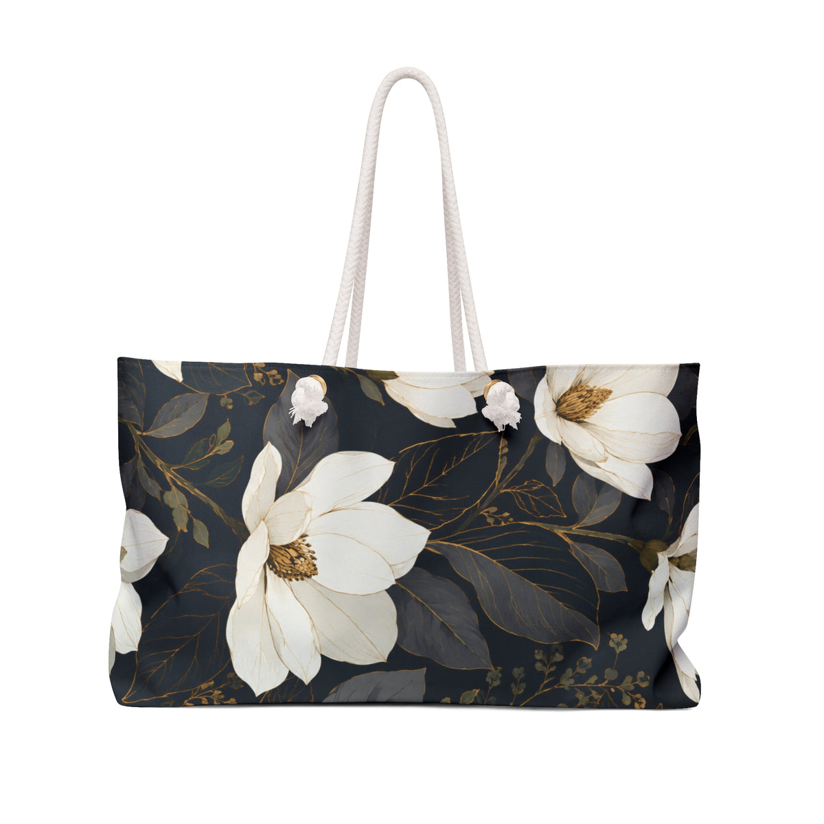 Flowered Gold & Black - Weekender Bag