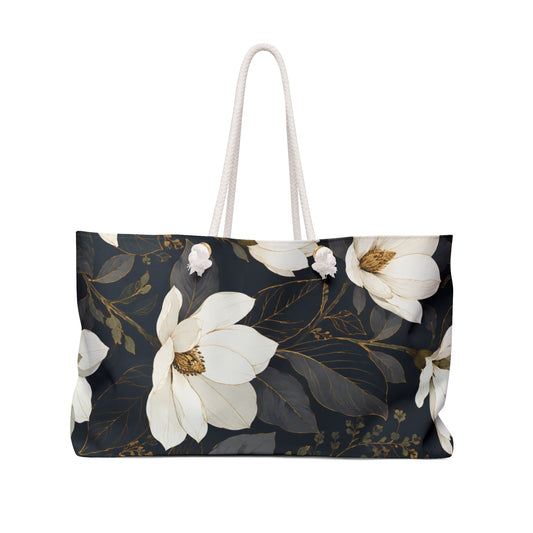 Oro y negro floreado - Bolsa de viaje