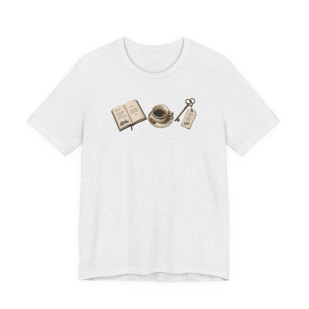 Book, Coffee, and Key T-Shirt
