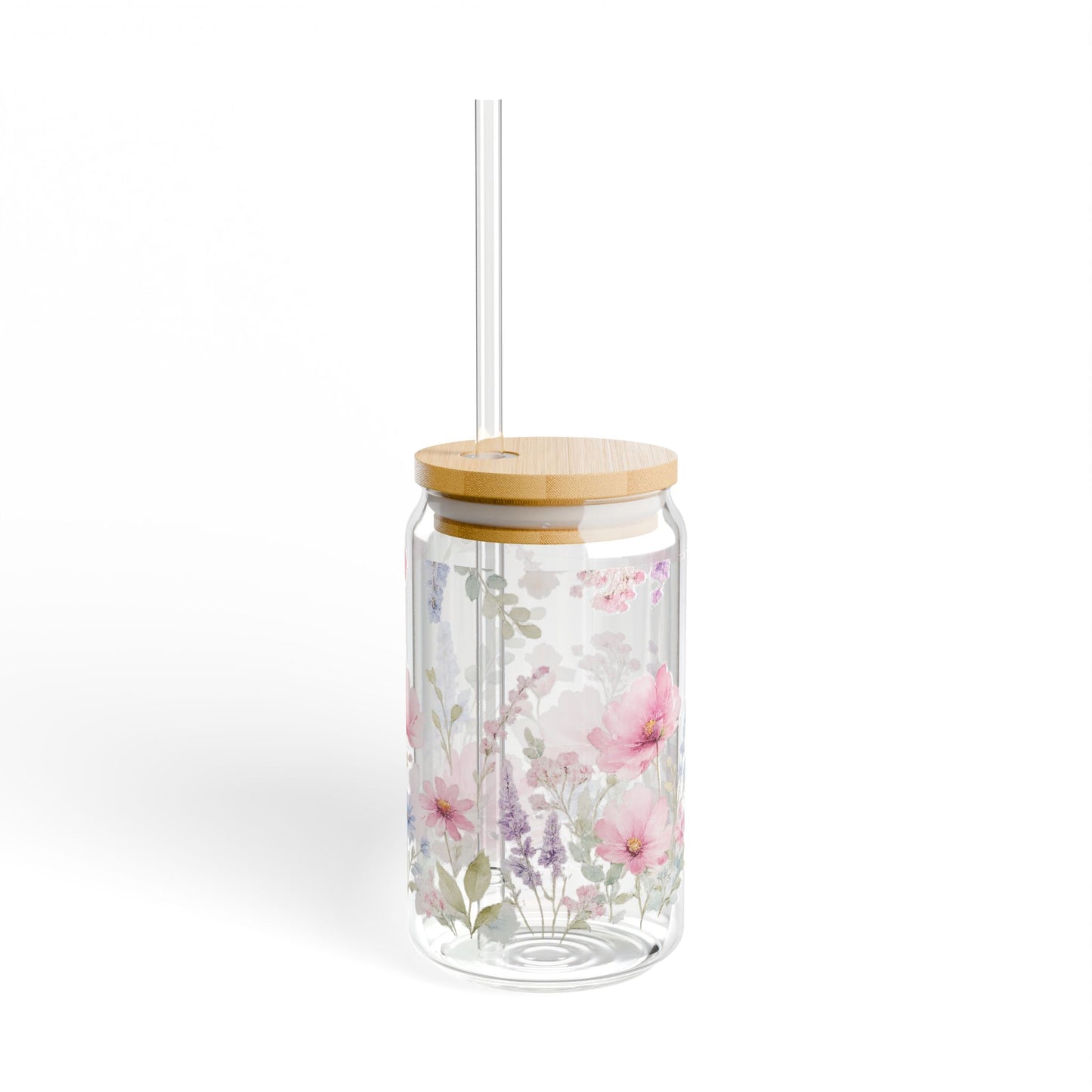 Pink Watercolor - Glass Can