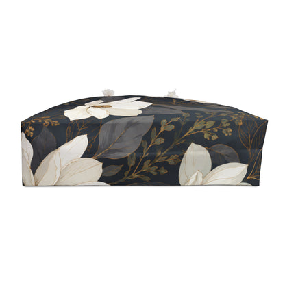Flowered Gold & Black - Weekender Bag