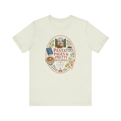 "Pasta, Pages, & Pretty Buildings" T-Shirt