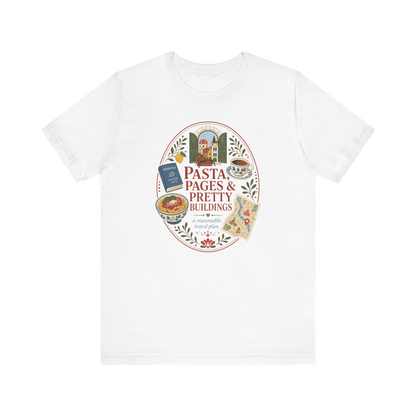 "Pasta, Pages, & Pretty Buildings" T-Shirt