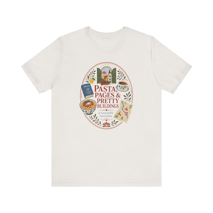 "Pasta, Pages, & Pretty Buildings" T-Shirt