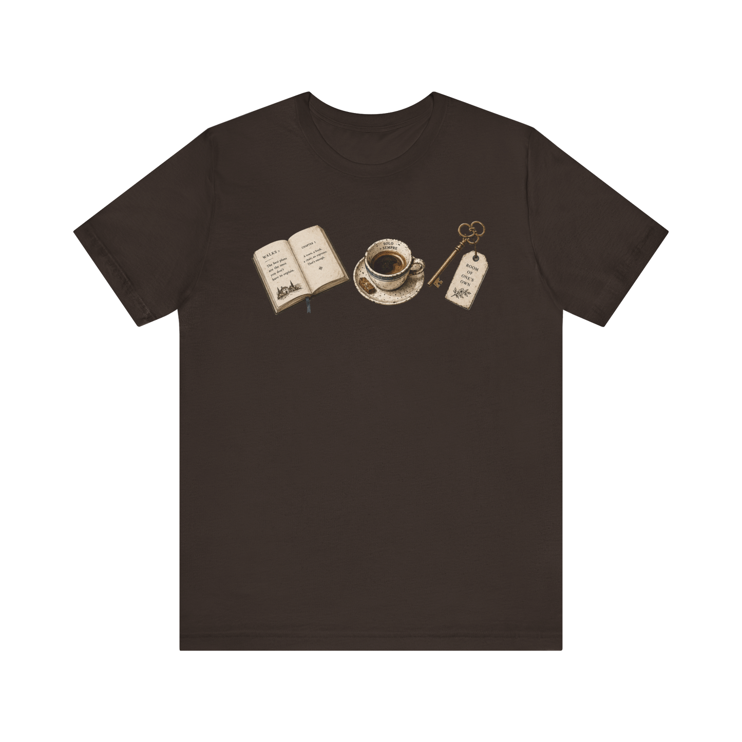 Book, Coffee, and Key T-Shirt