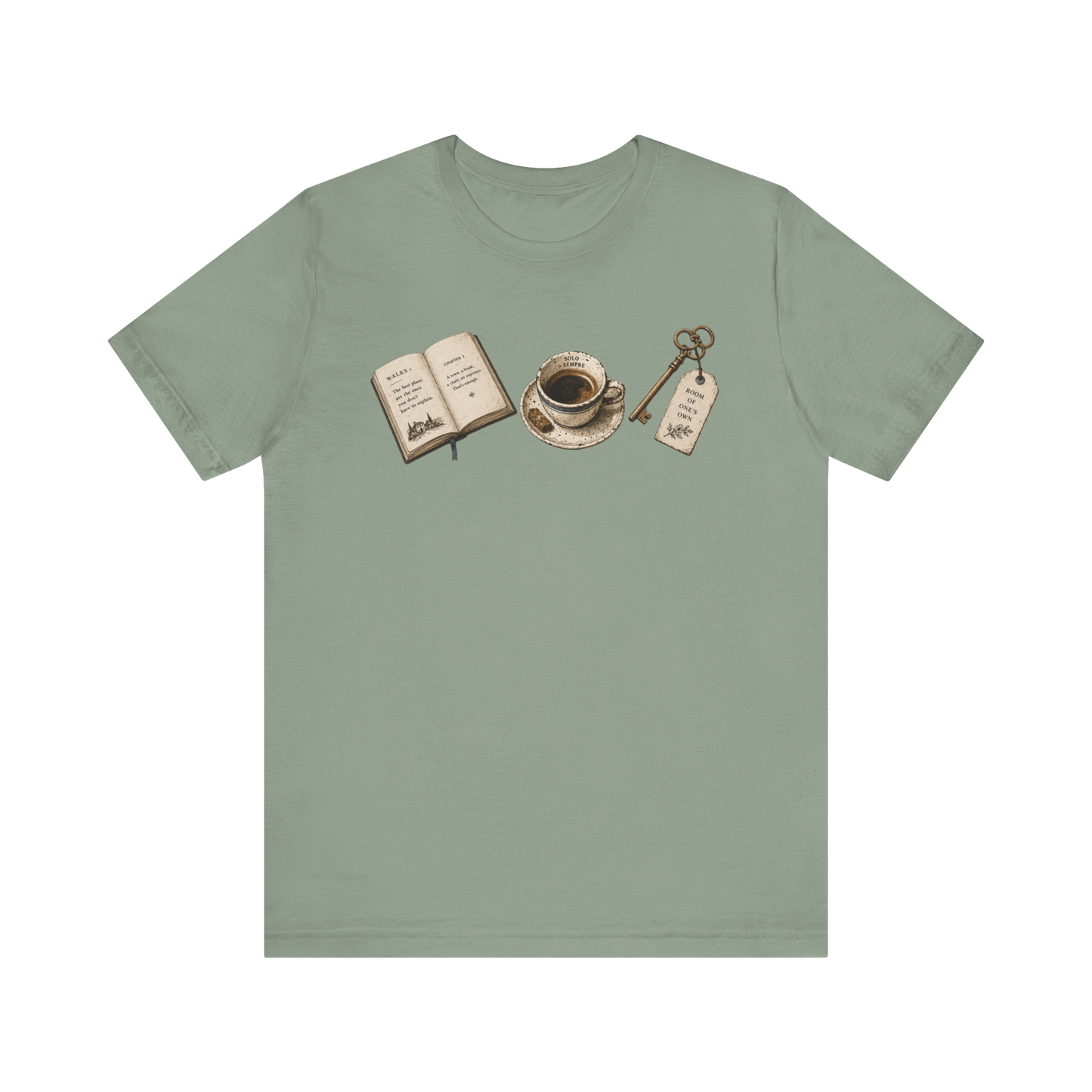 Book, Coffee, and Key T-Shirt