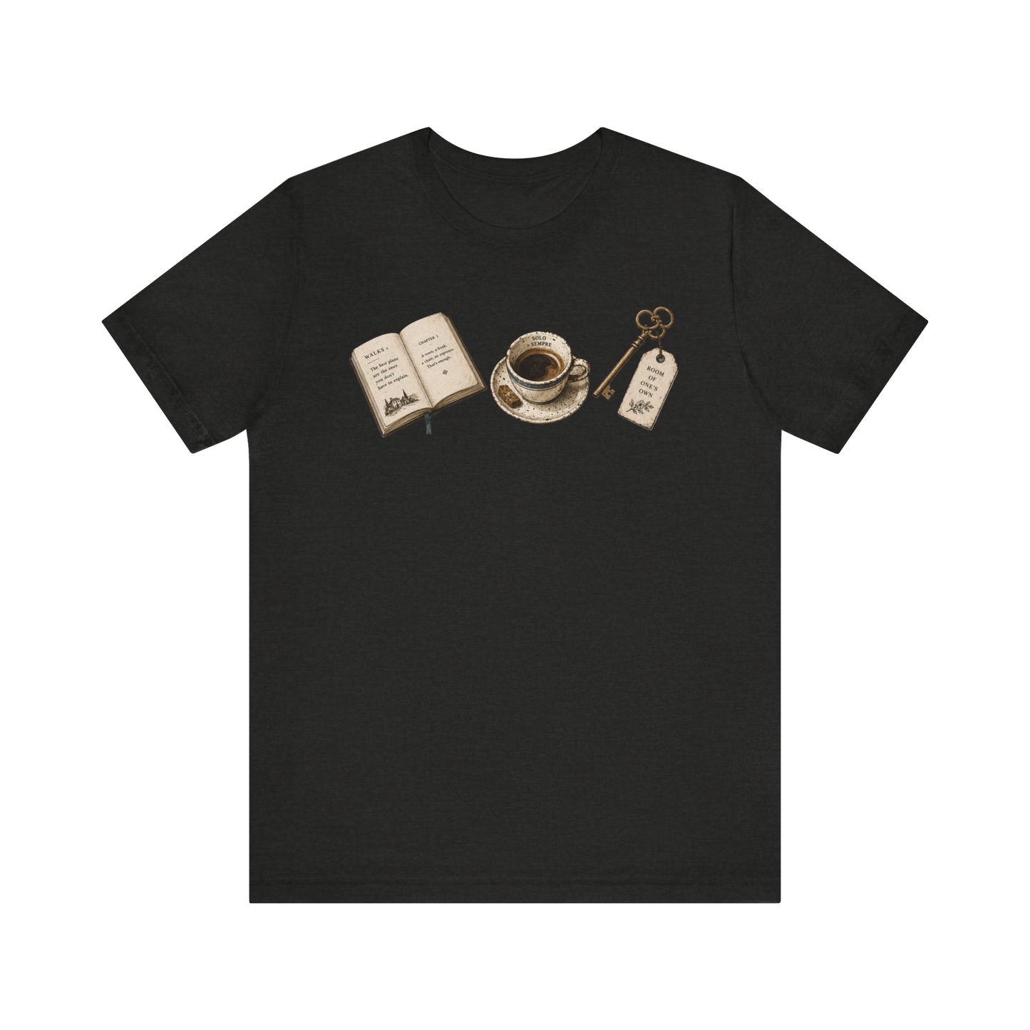 Book, Coffee, and Key T-Shirt