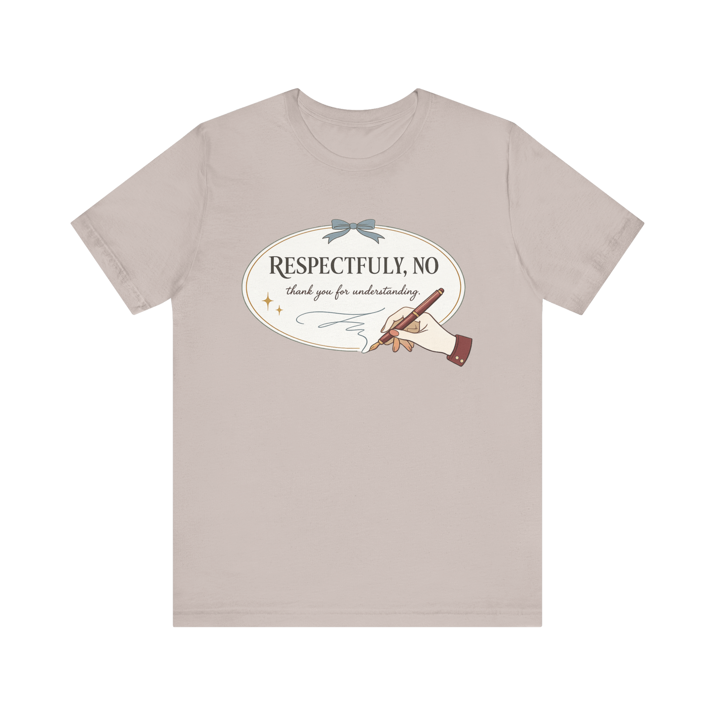 "Respectfully No" Handwriting T-Shirt