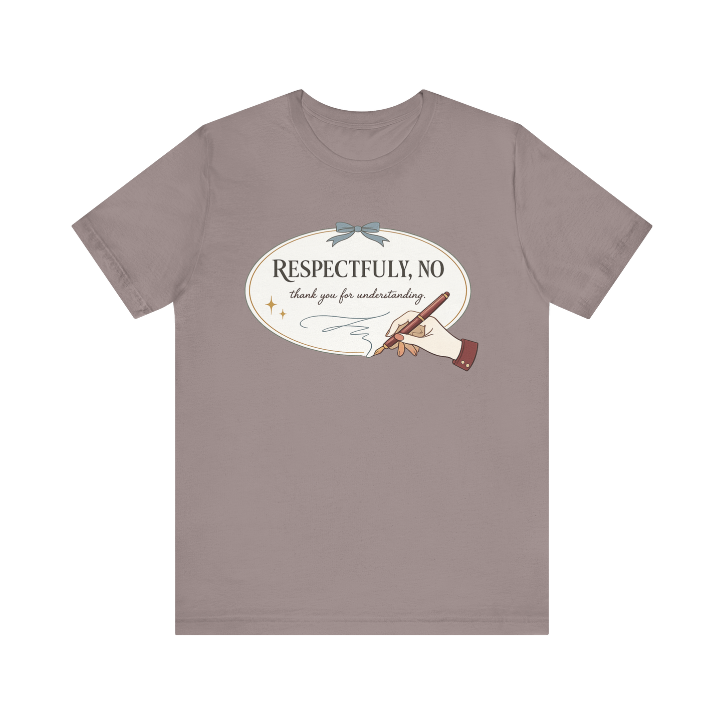 "Respectfully No" Handwriting T-Shirt