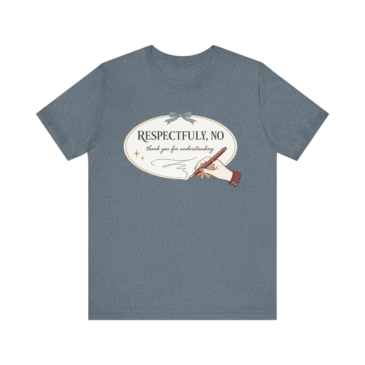 "Respectfully No" Handwriting T-Shirt