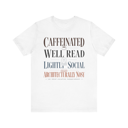 "Caffeinated, Well Read" T-Shirt