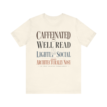 "Caffeinated, Well Read" T-Shirt