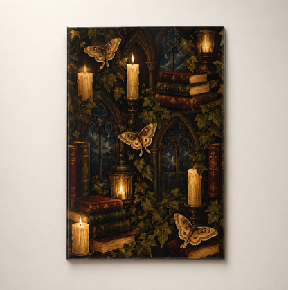 Library Candlelight - Acrylic Glass Art