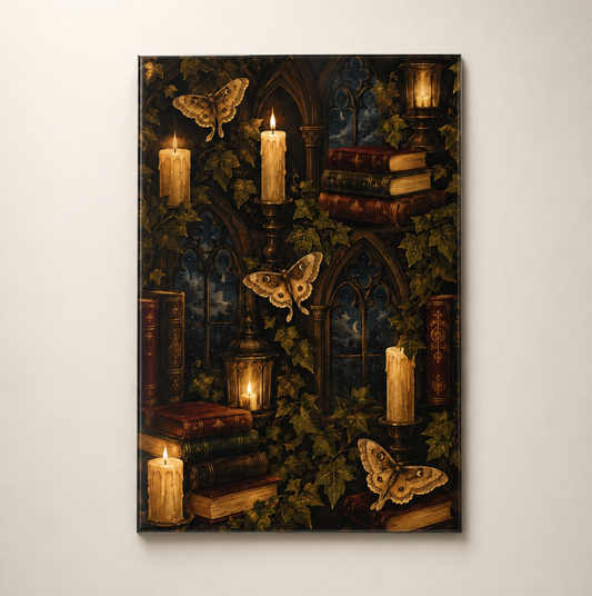 Library Candlelight - Acrylic Glass Art