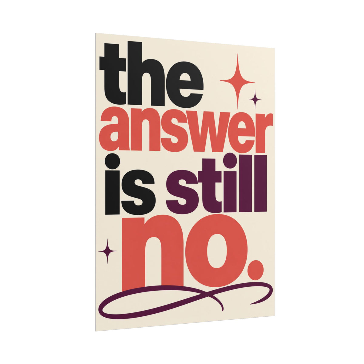 The Answer Is Still No - Poster