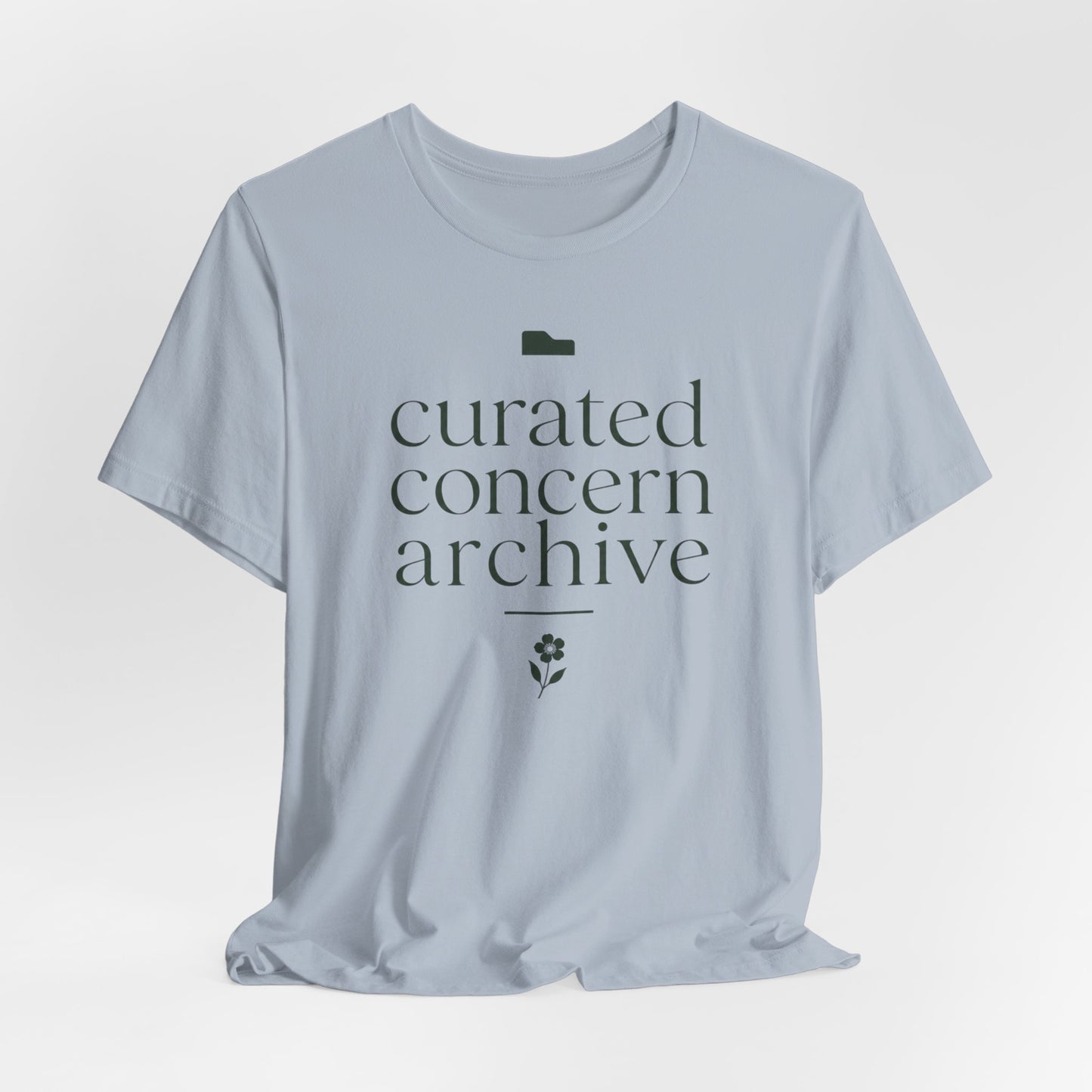 Camiseta "Archivo de Preocupaciones Curadas"