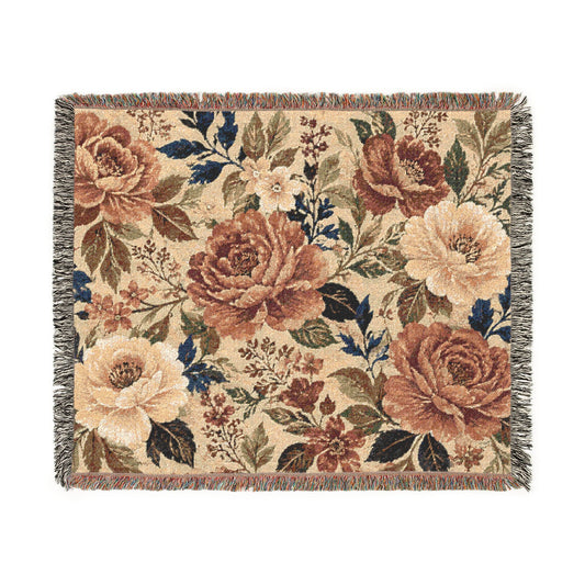 Sunwashed Peony - Woven Blanket