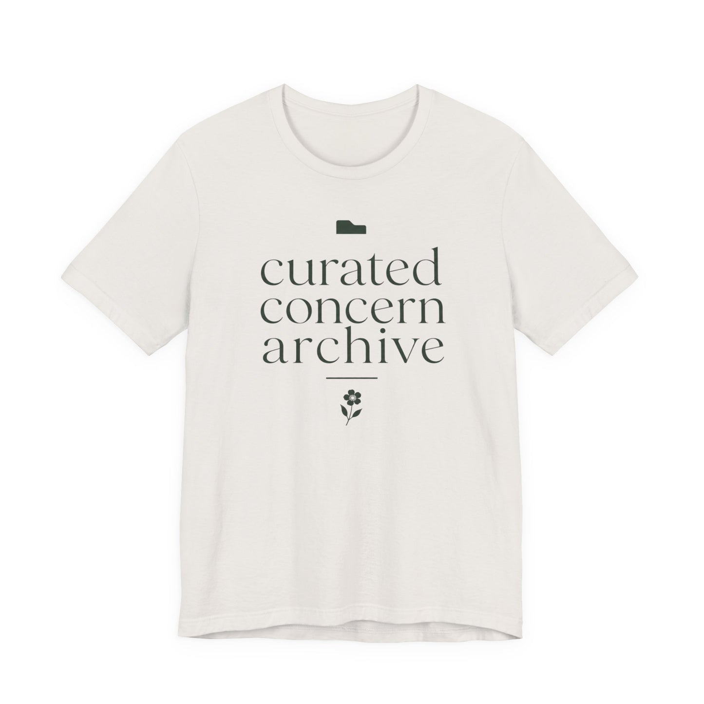 Camiseta "Archivo de Preocupaciones Curadas"