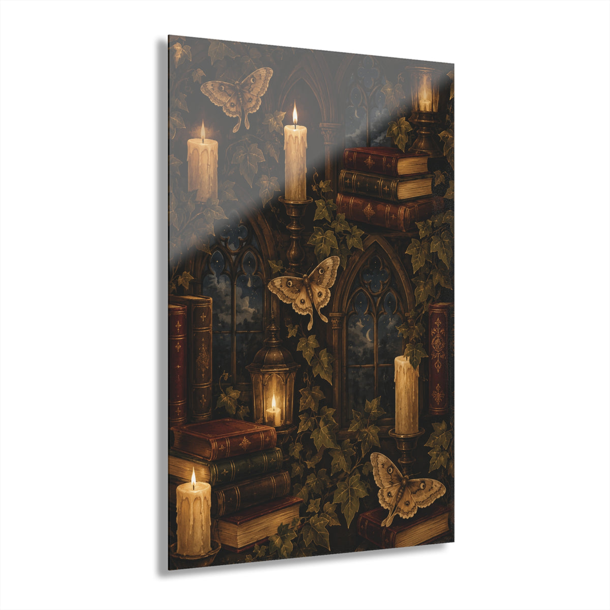 Library Candlelight - Acrylic Glass Art