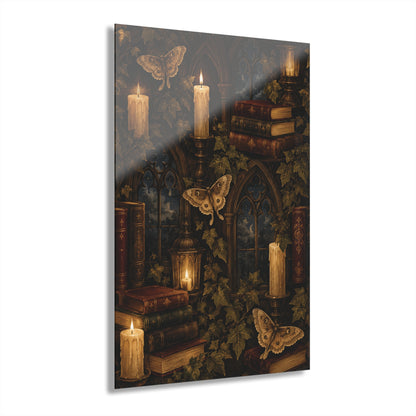 Library Candlelight - Acrylic Glass Art