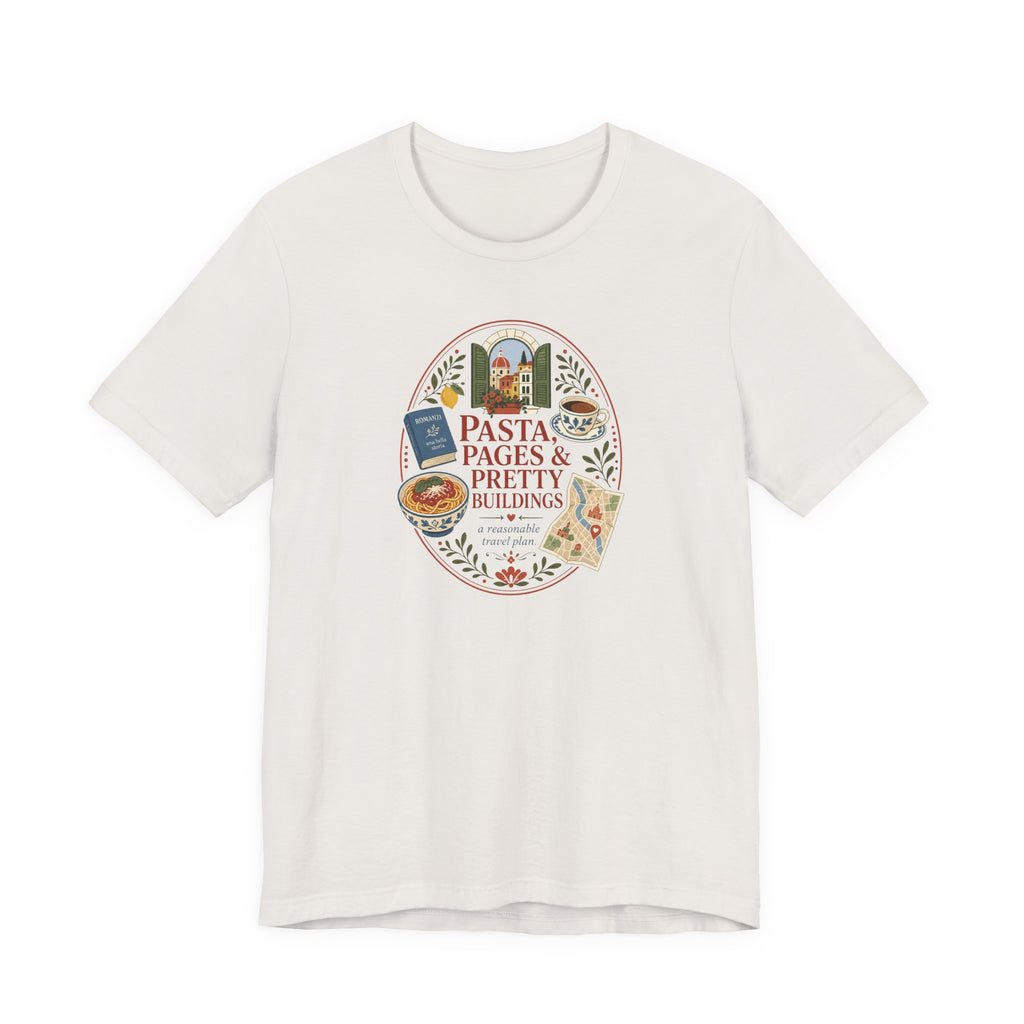 "Pasta, Pages, & Pretty Buildings" T-Shirt
