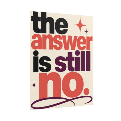 The Answer Is Still No - Poster