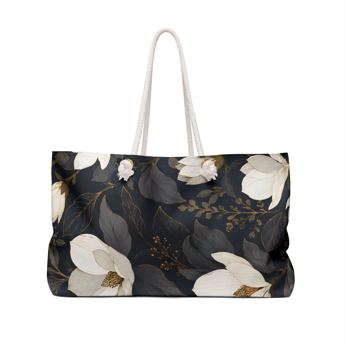 Flowered Gold & Black - Weekender Bag