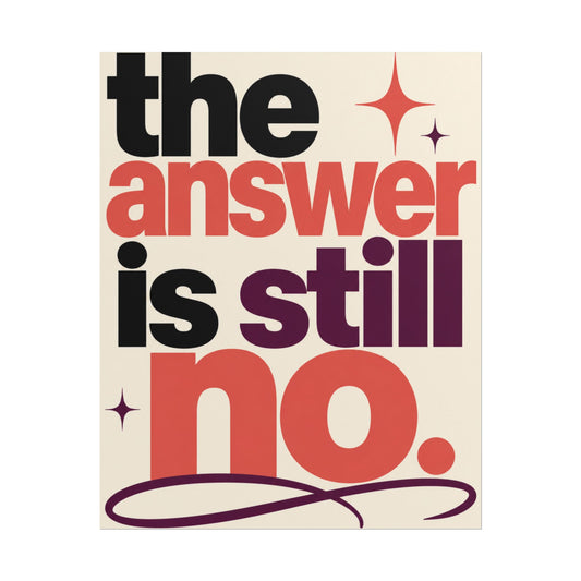 The Answer Is Still No - Poster