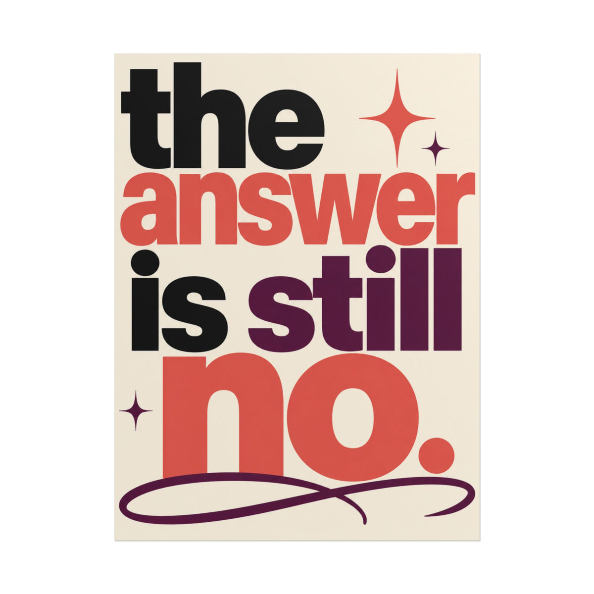 The Answer Is Still No - Poster